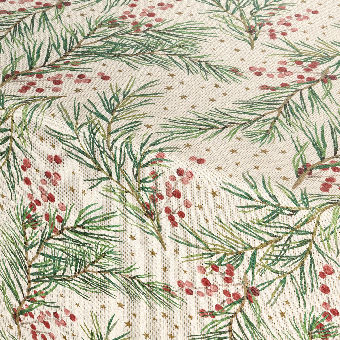 Mantel tacto tela jacquard Merry Christmas 30 Lurex