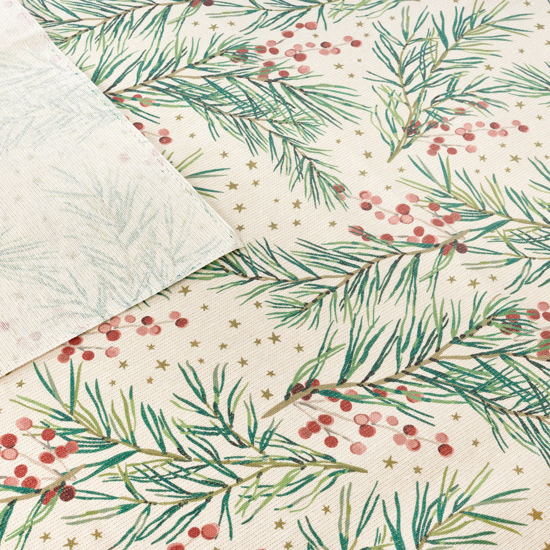 Mantel tacto tela jacquard Merry Christmas 30 Lurex