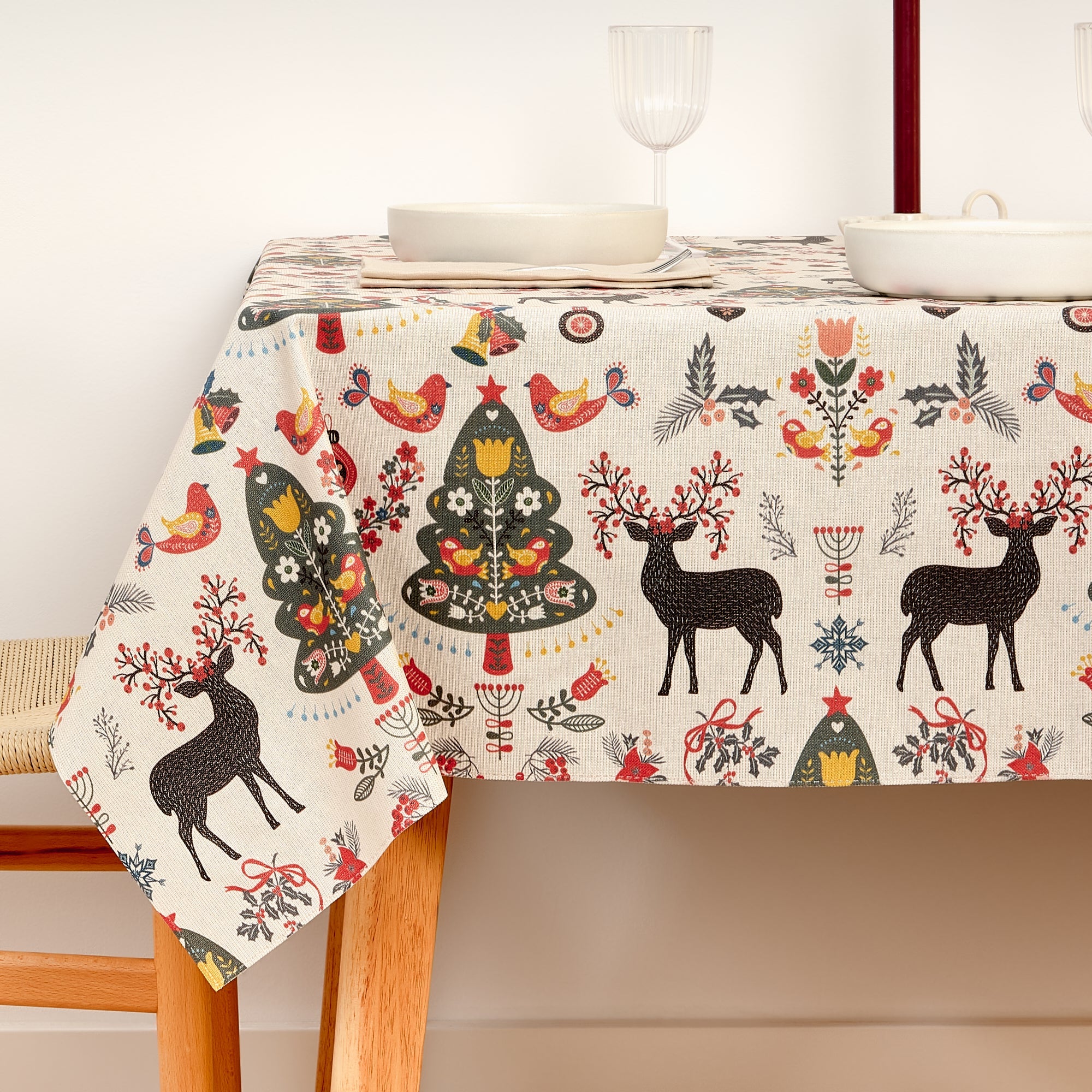 Nappe Joyeux Noël 43 Lurex