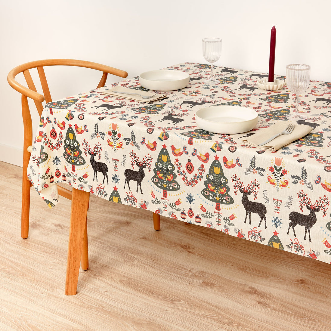 Nappe Joyeux Noël 43 Lurex