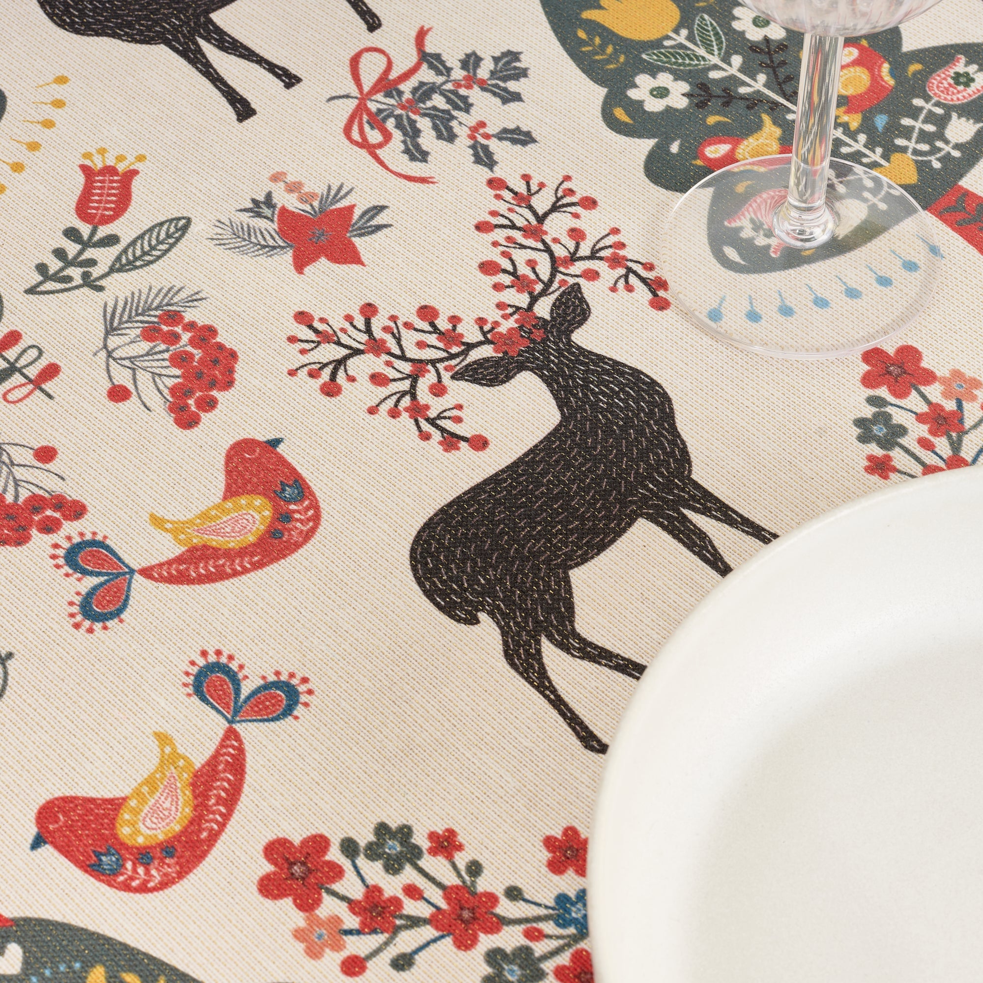 Nappe Joyeux Noël 43 Lurex