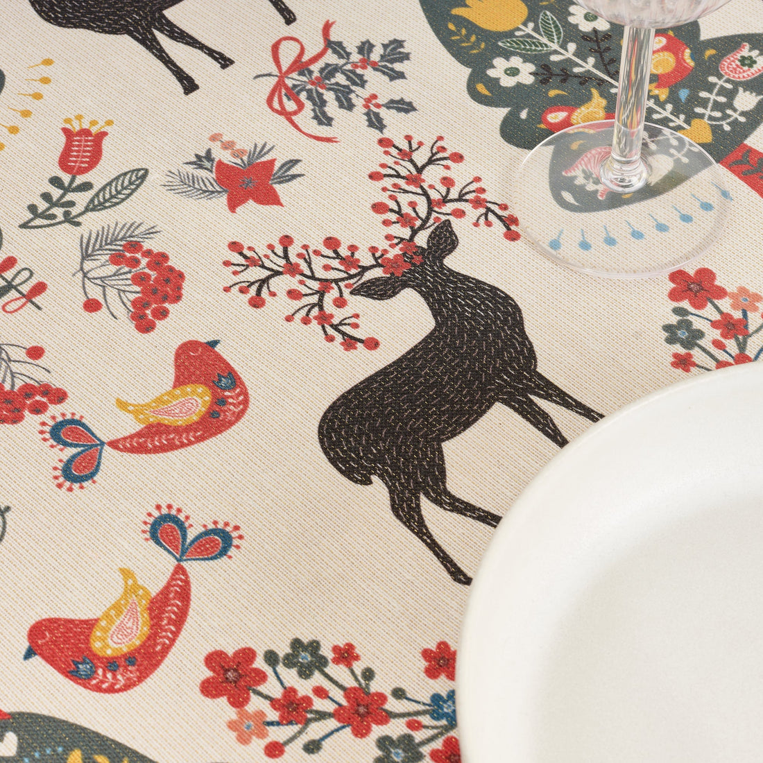 Nappe Joyeux Noël 43 Lurex