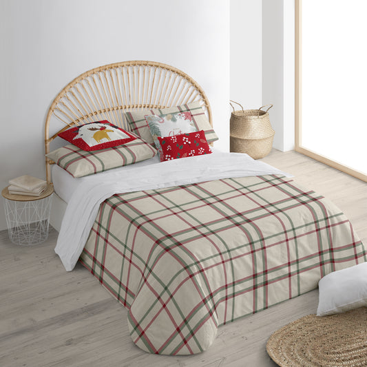 Duvet cover with reversible clicks Velvet Christmas Checks