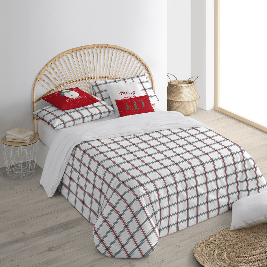 Housse de couette à clics réversibles Velours Elegant Christmas 41