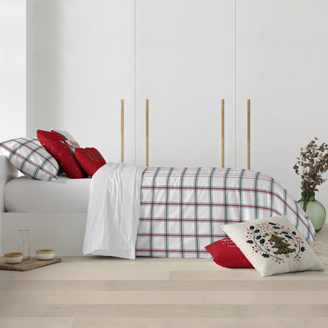 Housse de couette à clics réversibles Velours Elegant Christmas 41