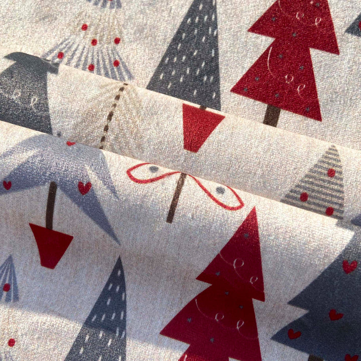 Housse de couette à clics réversibles Velours Joyeux Noël 31