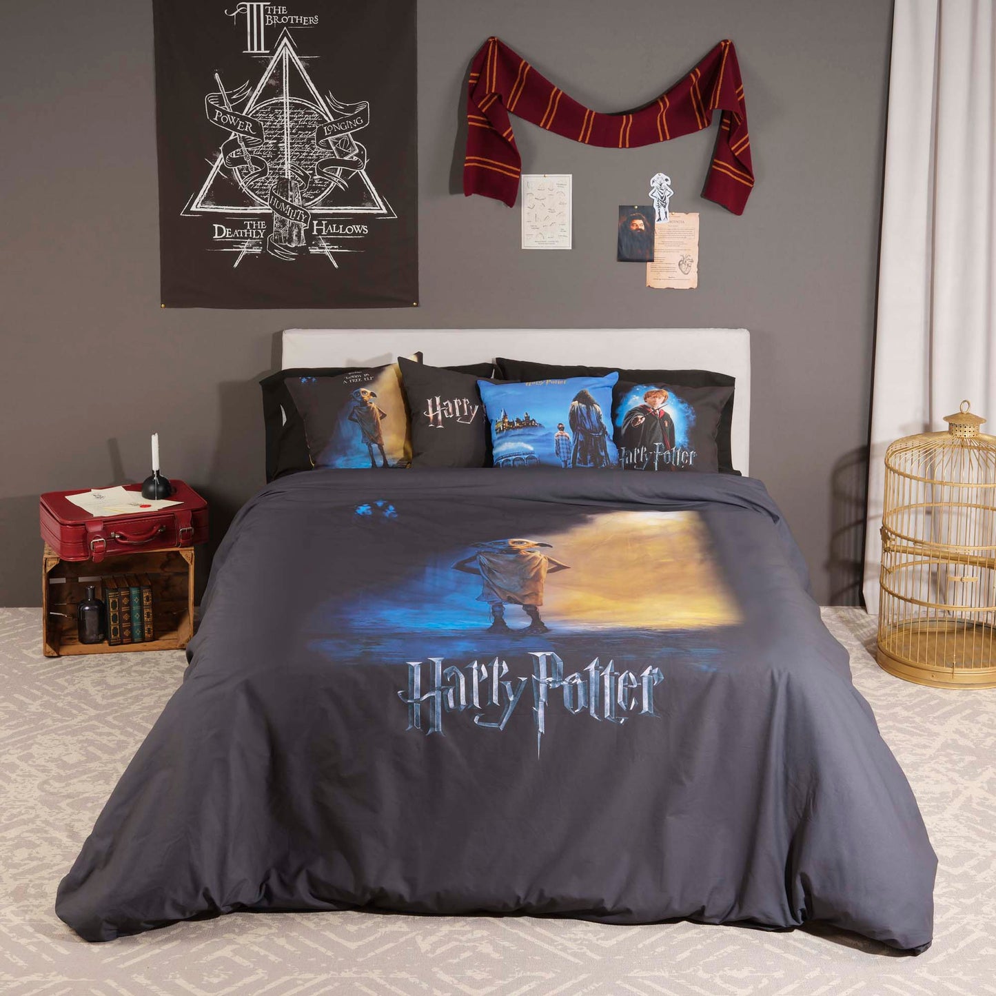 Housse de couette Dobby en microsatin Harry Potter