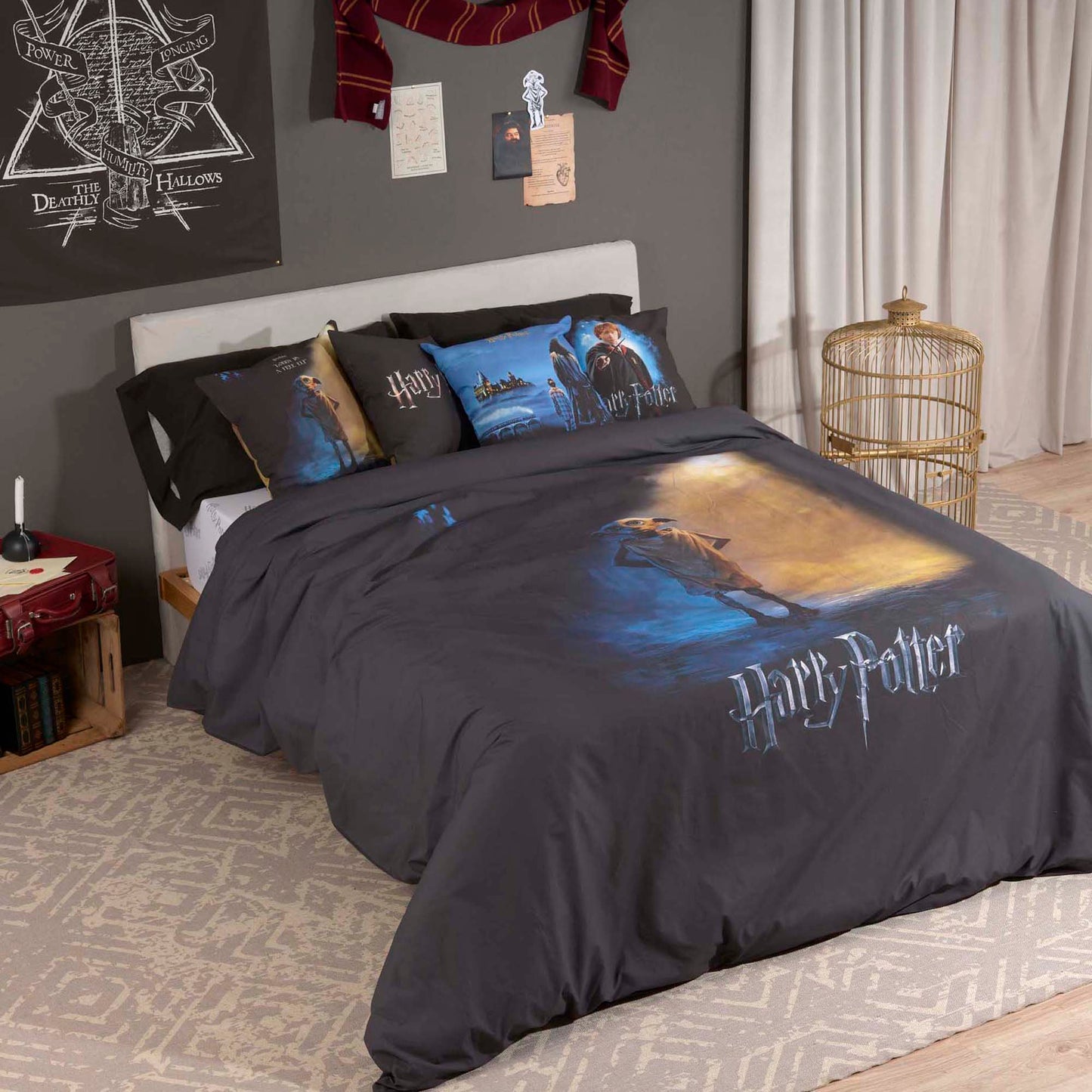 Housse de couette Dobby en microsatin Harry Potter