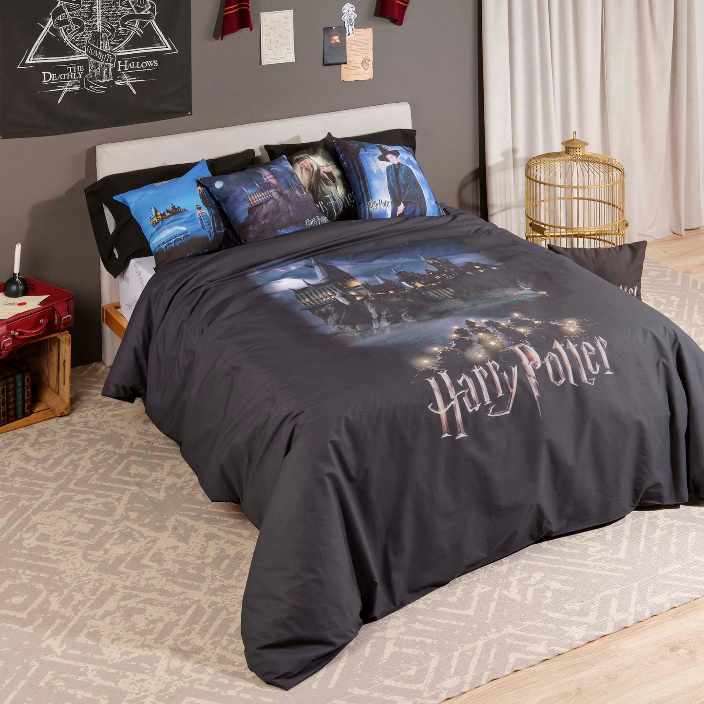 Housse de couette Harry Potter microsatin Aller à Poudlard