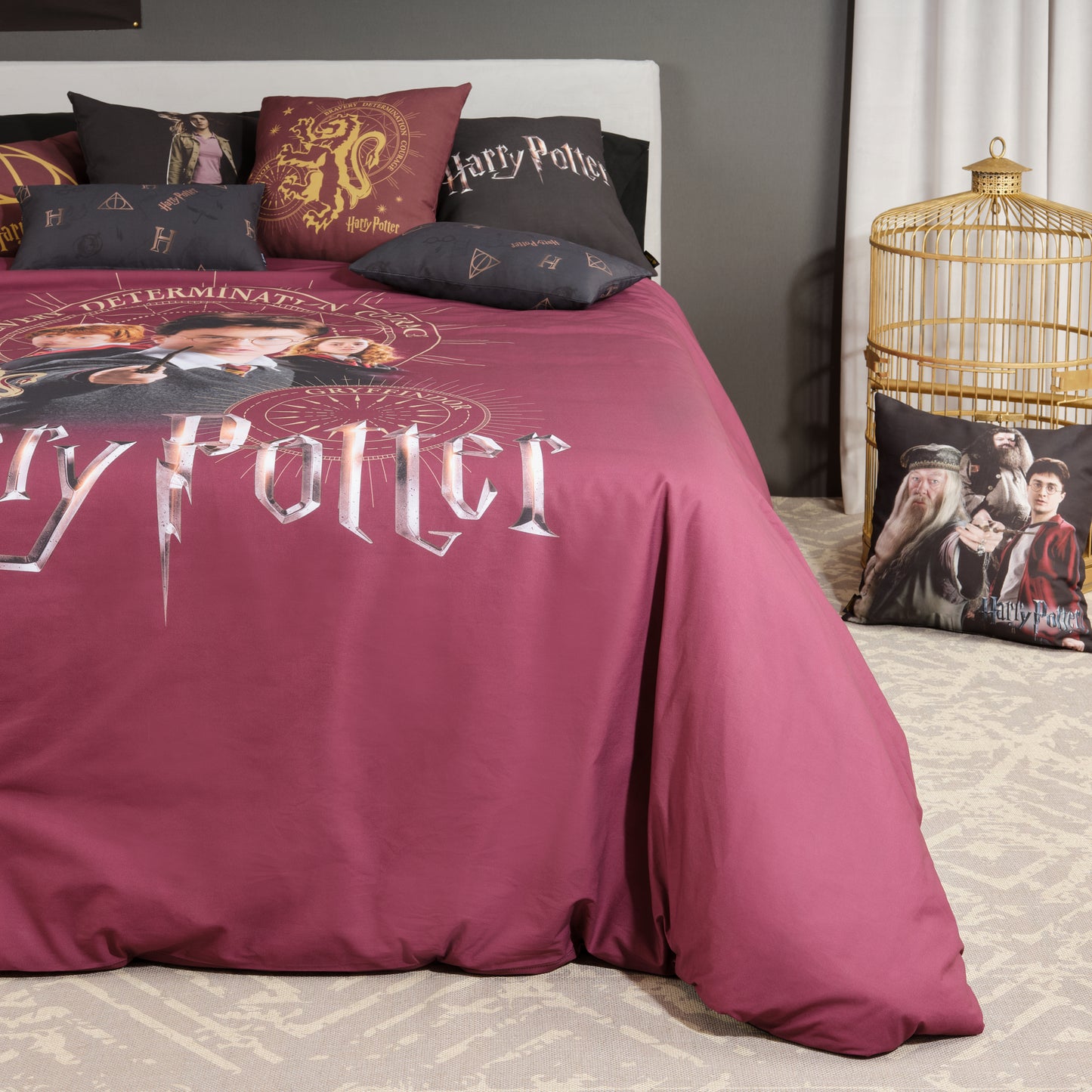 Housse de couette Harry Potter microsatin Gryffondor Bond