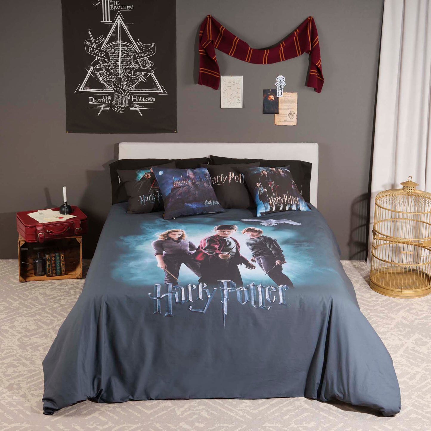 Housse de couette Lumos en microsatin Harry Potter