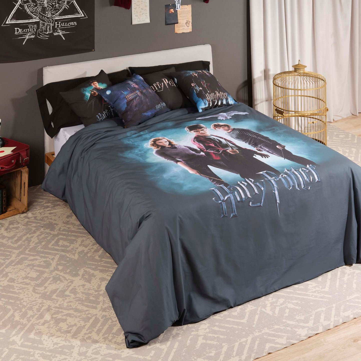 Housse de couette Lumos en microsatin Harry Potter