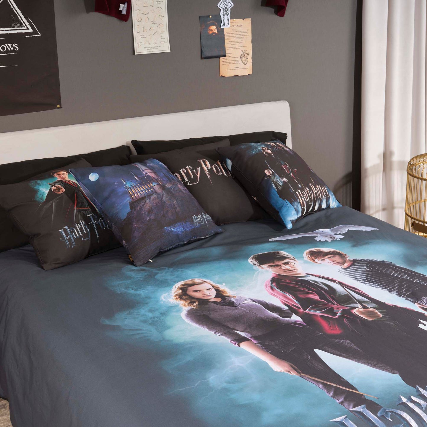 Housse de couette Lumos en microsatin Harry Potter