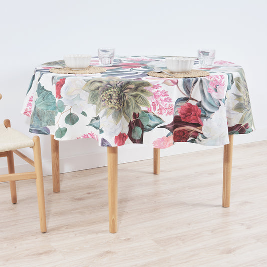 Round stain-resistant tablecloth 0318-105