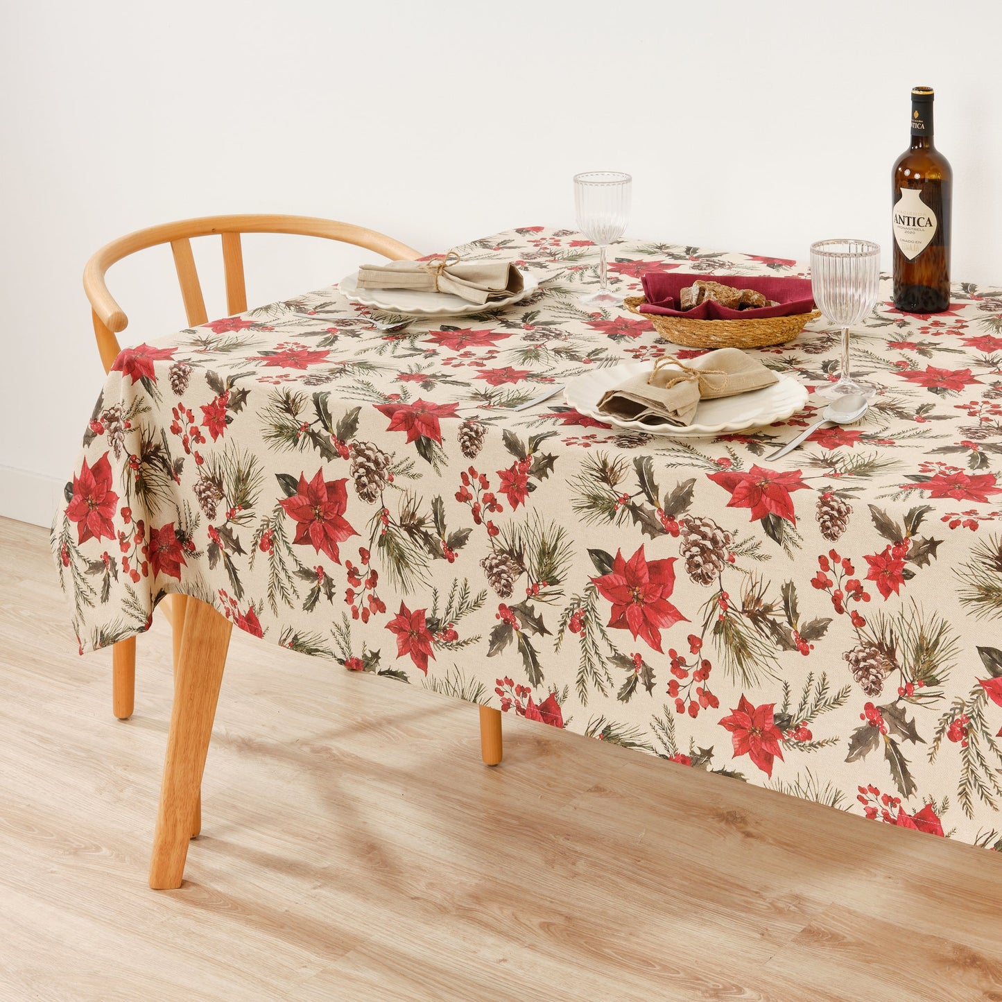 Nappe tactile en tissu Fleur de Noël 1