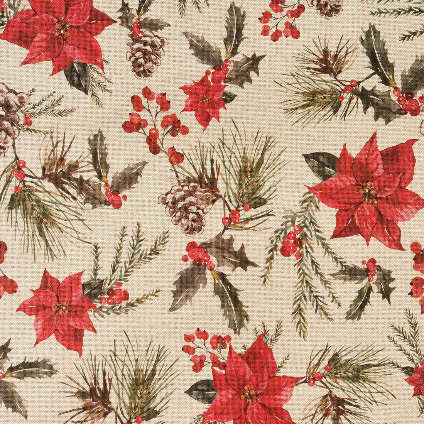 Christmas Flower fabric touch tablecloth 1