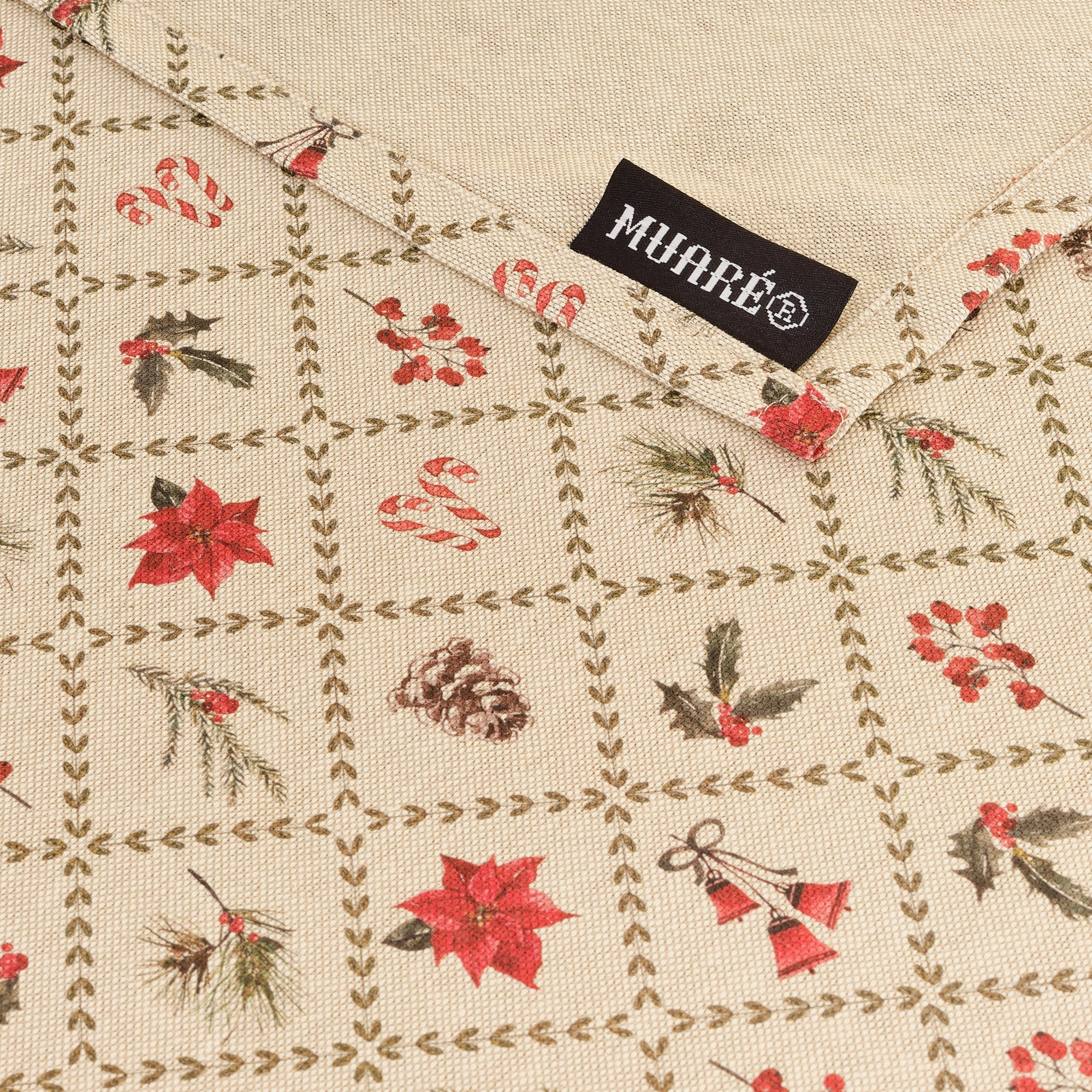 Nappe tactile en tissu Fleur de Noël 2