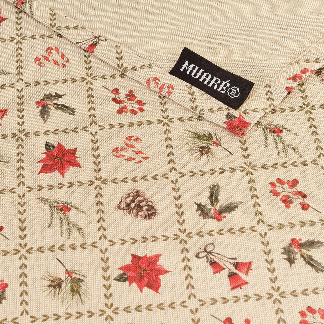 Nappe tactile en tissu Fleur de Noël 2
