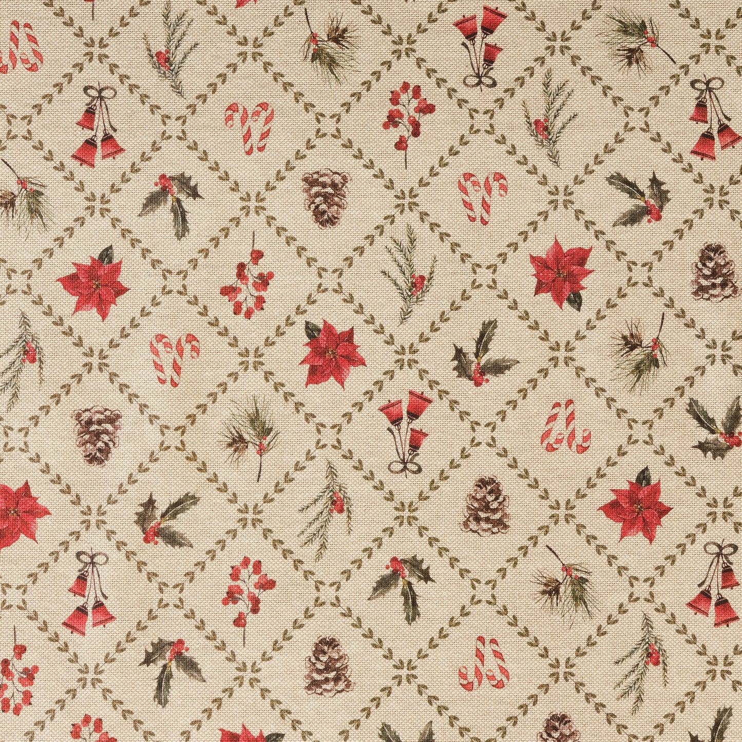 Christmas Flower 2 fabric touch tablecloth