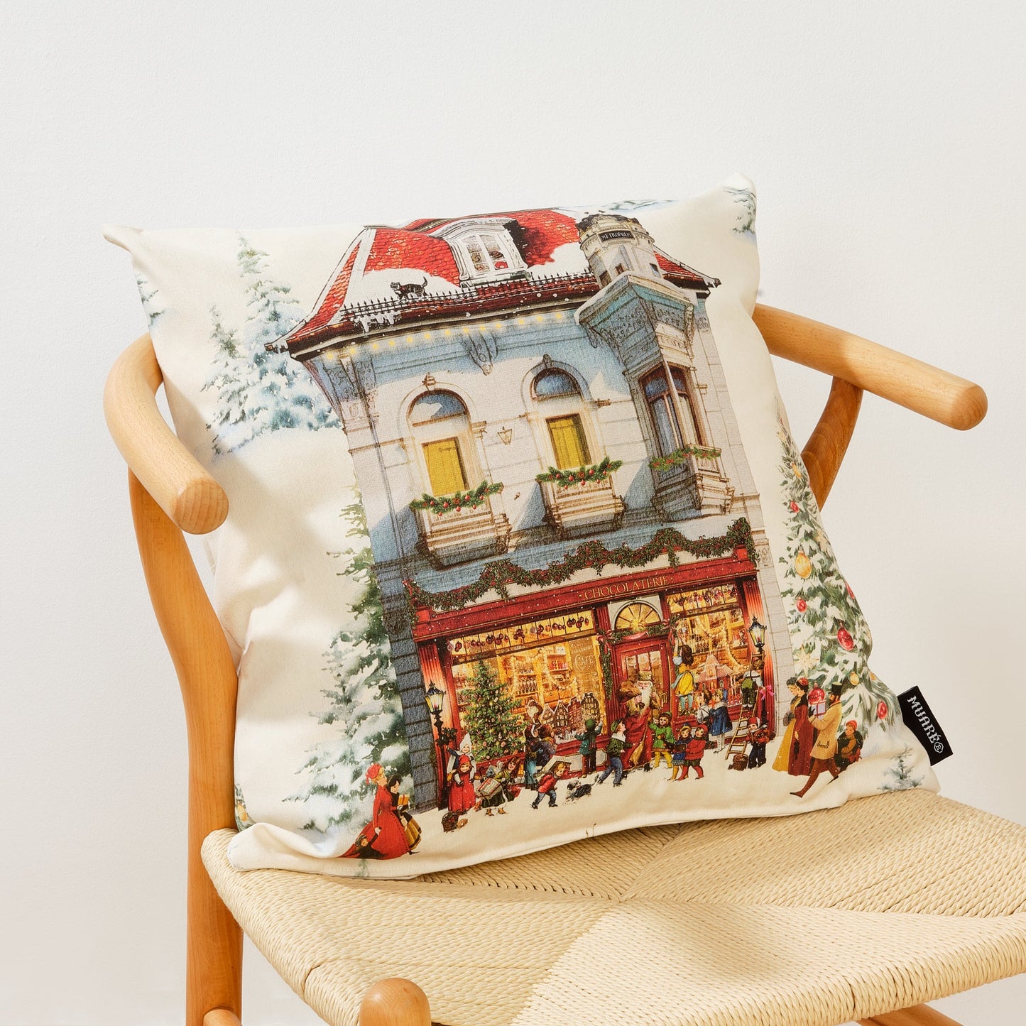 100% cotton cushion cover Christmas City B 50x50 cm
