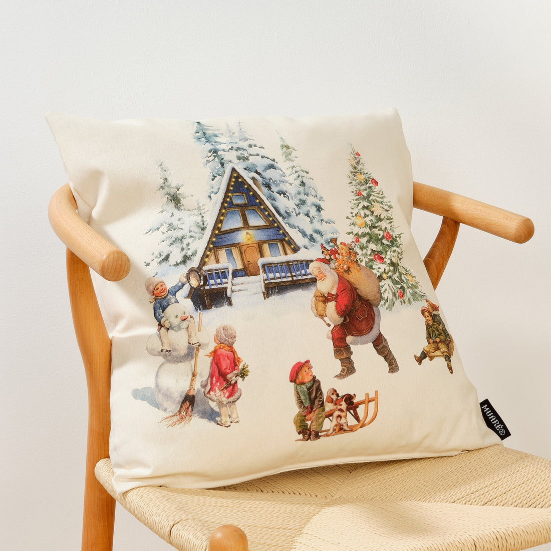 100% cotton Christmas Landscape cushion cover A 50x50 cm