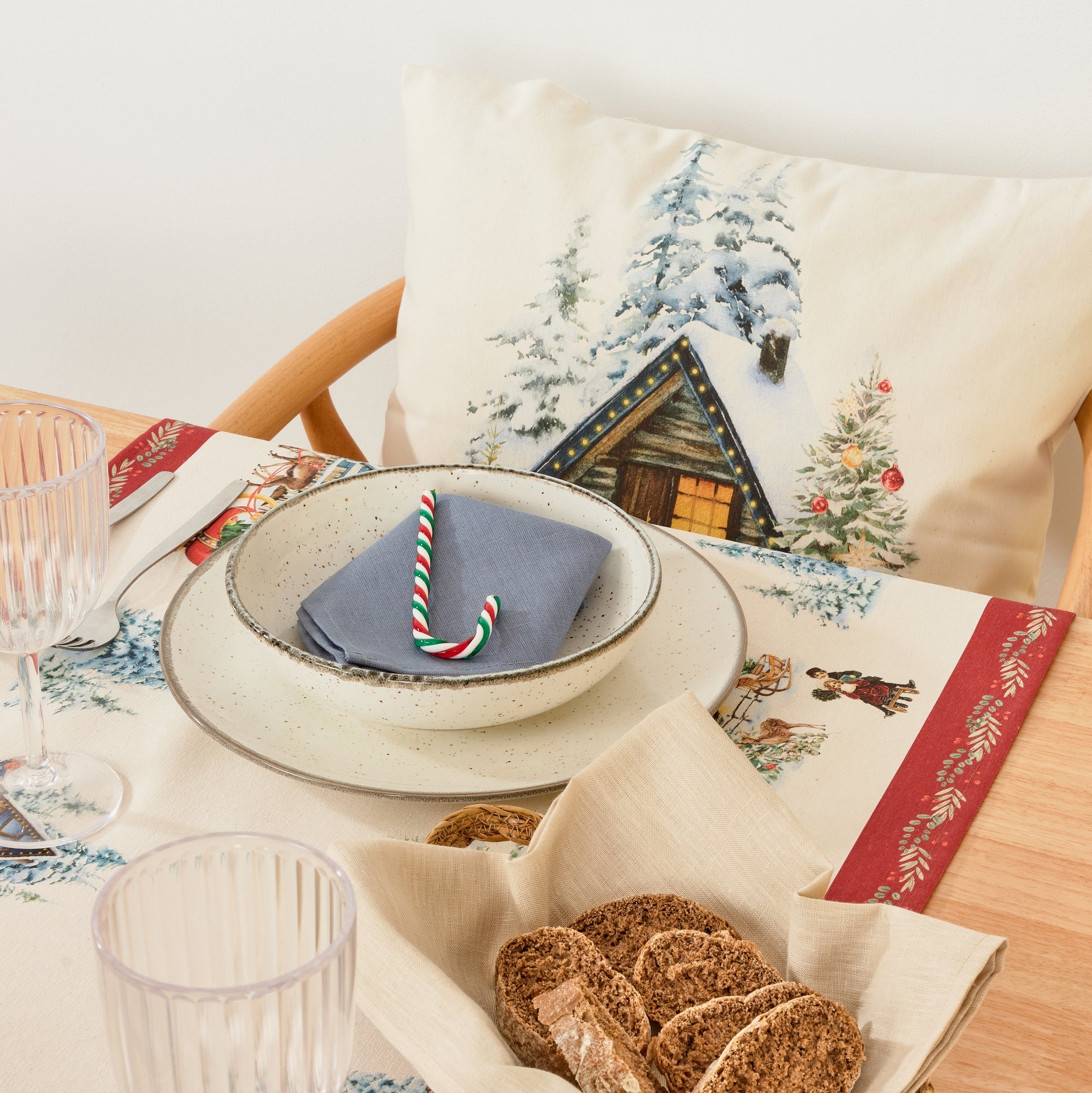 Chemin de table paysage de Noël