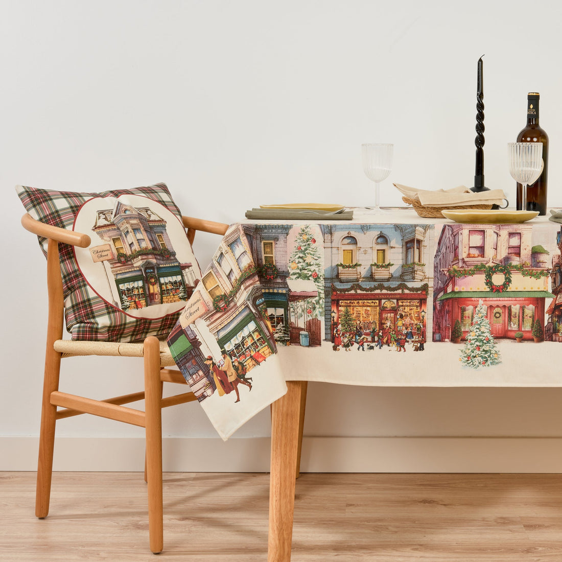 Mantel tacto tela Christmas City