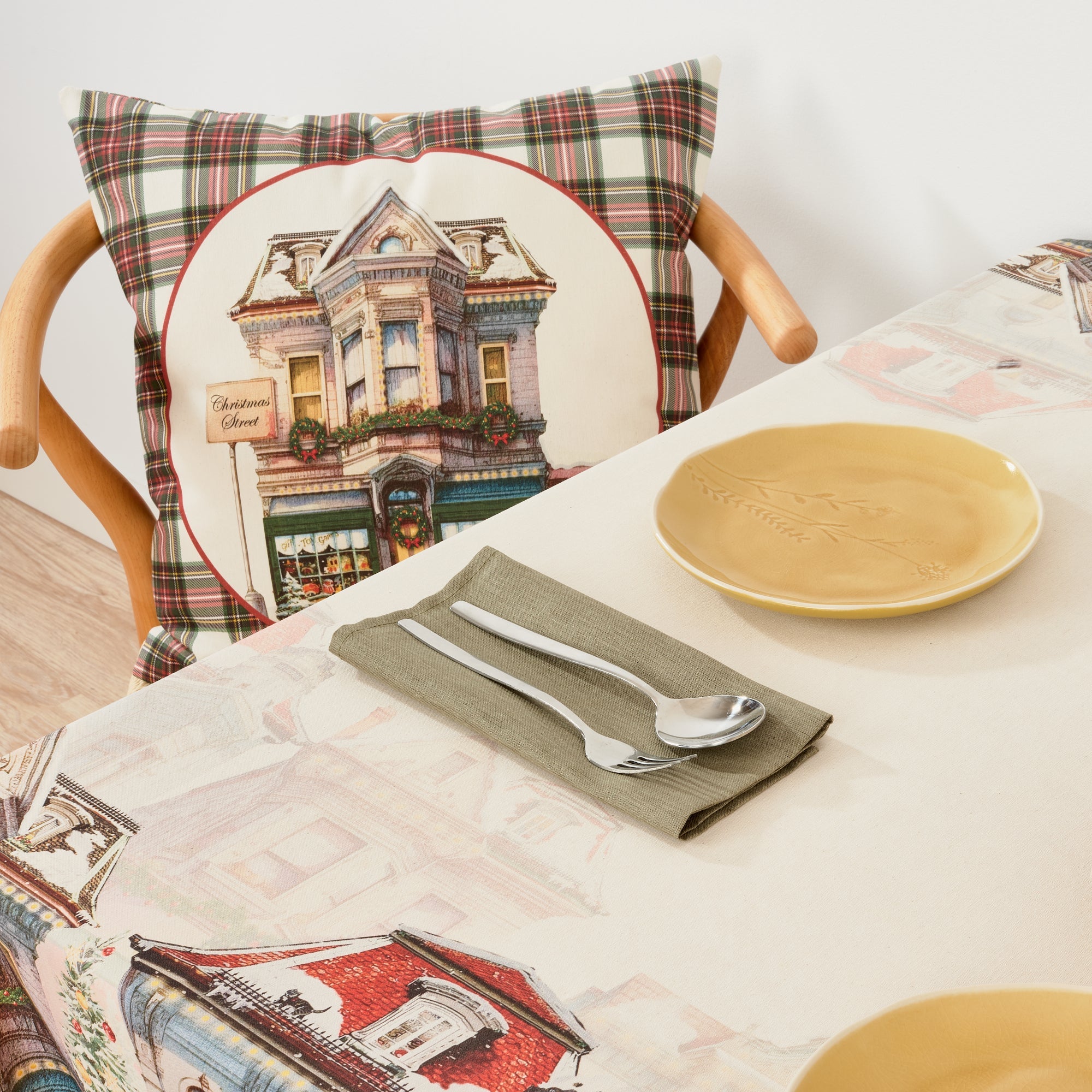 Mantel tacto tela Christmas City