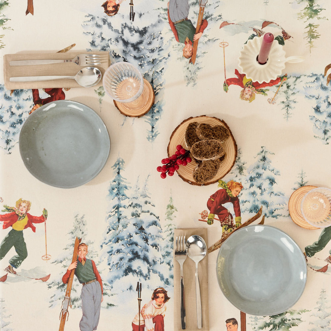 Mantel tacto tela Christmas Sky