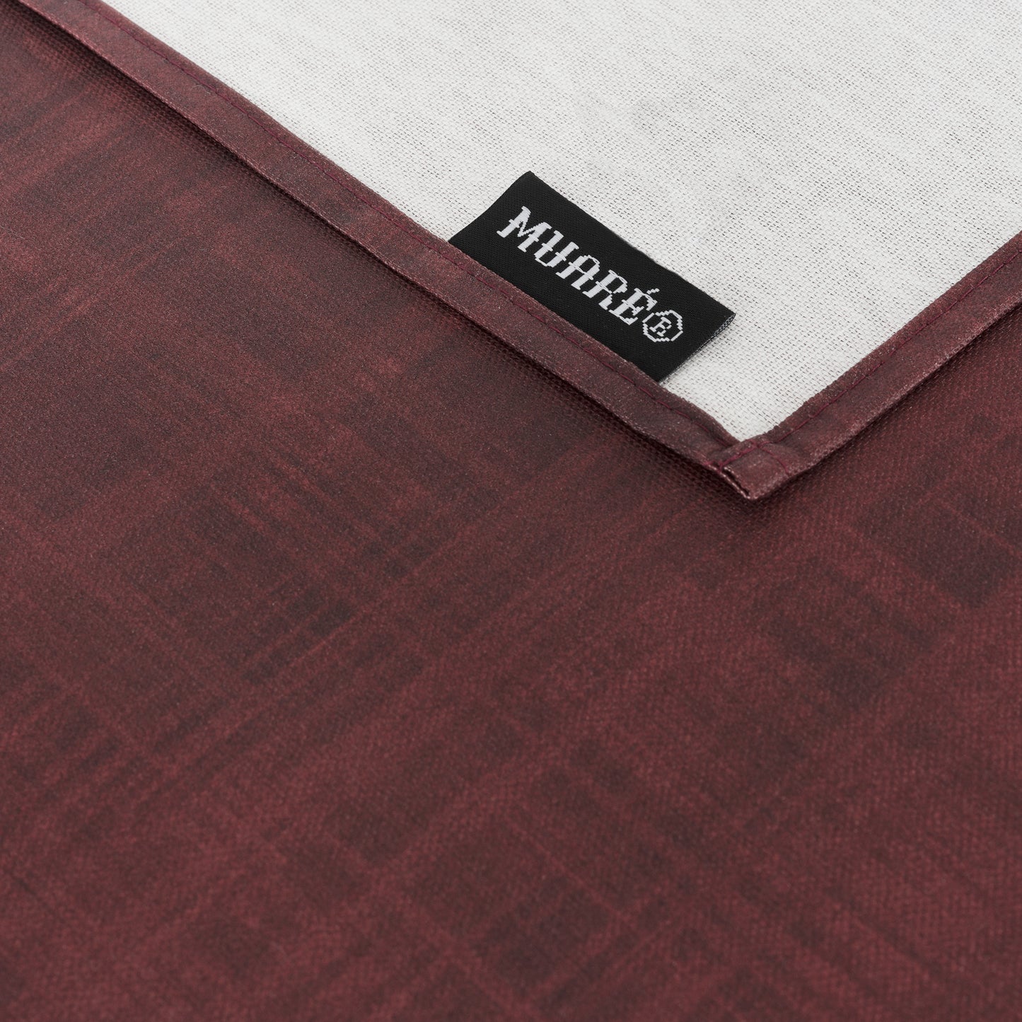 Burgundy Christmas stain-resistant tablecloth