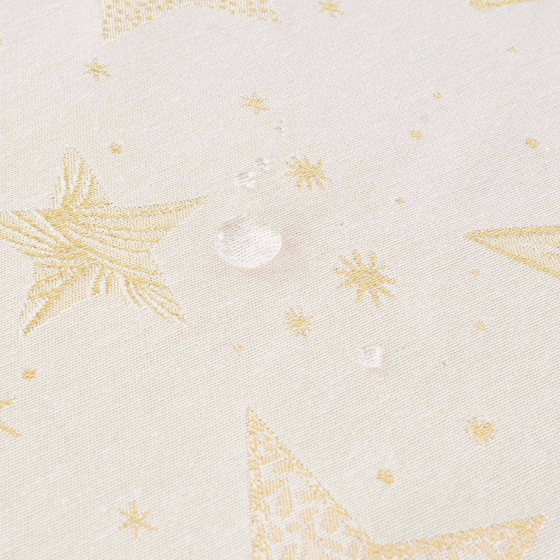 Mantel tacto tela jacquard 31114A Natural Oro Lurex