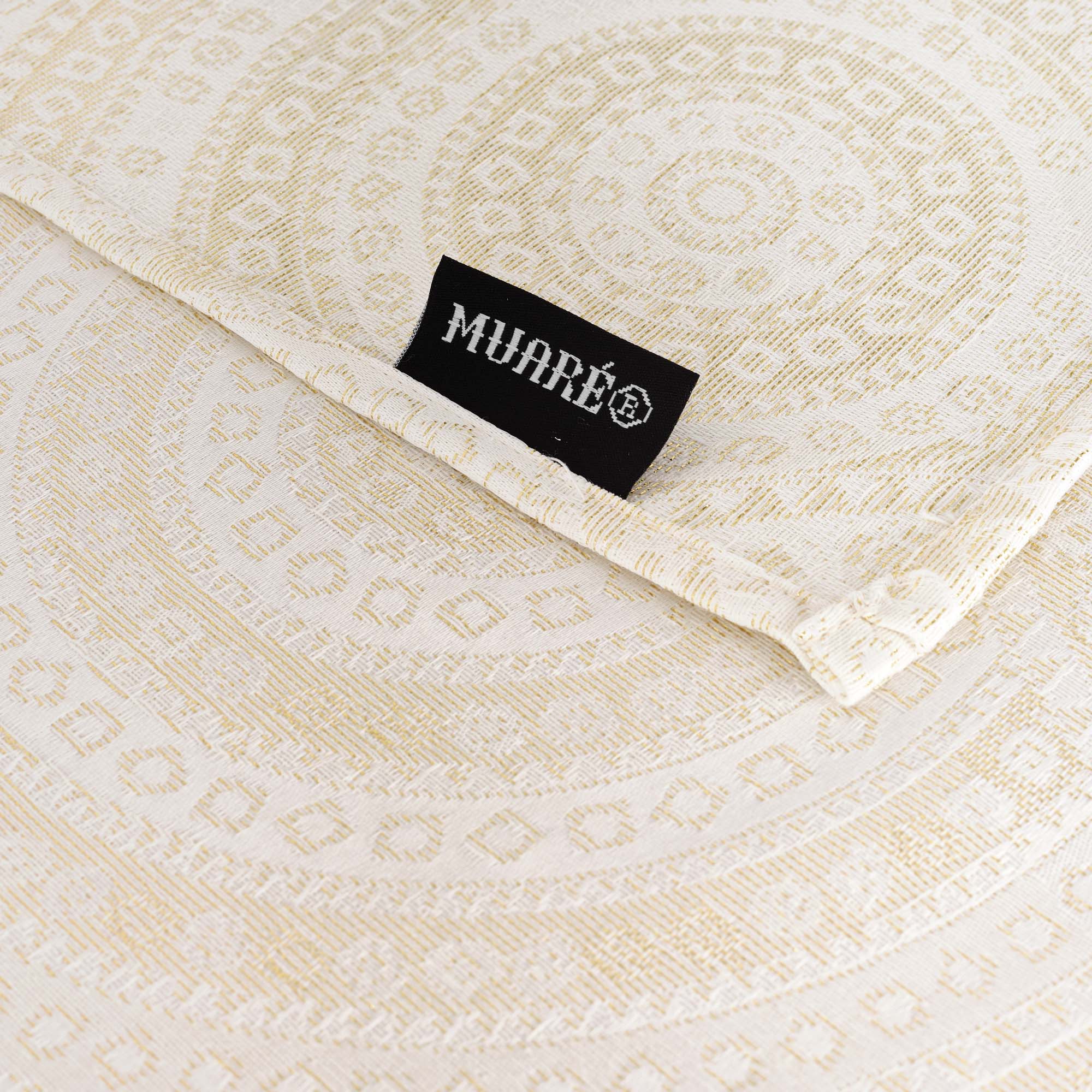 Nappe toucher tissu jacquard R17676 Lurex Or Naturel