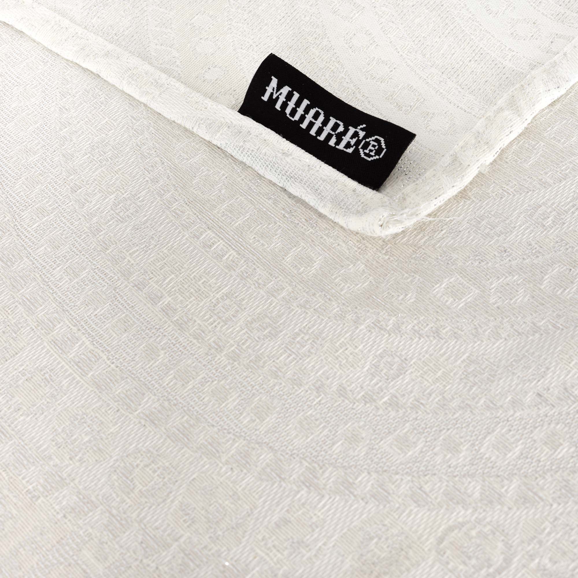 Nappe toucher tissu jacquard R17676 Lurex Argent Naturel