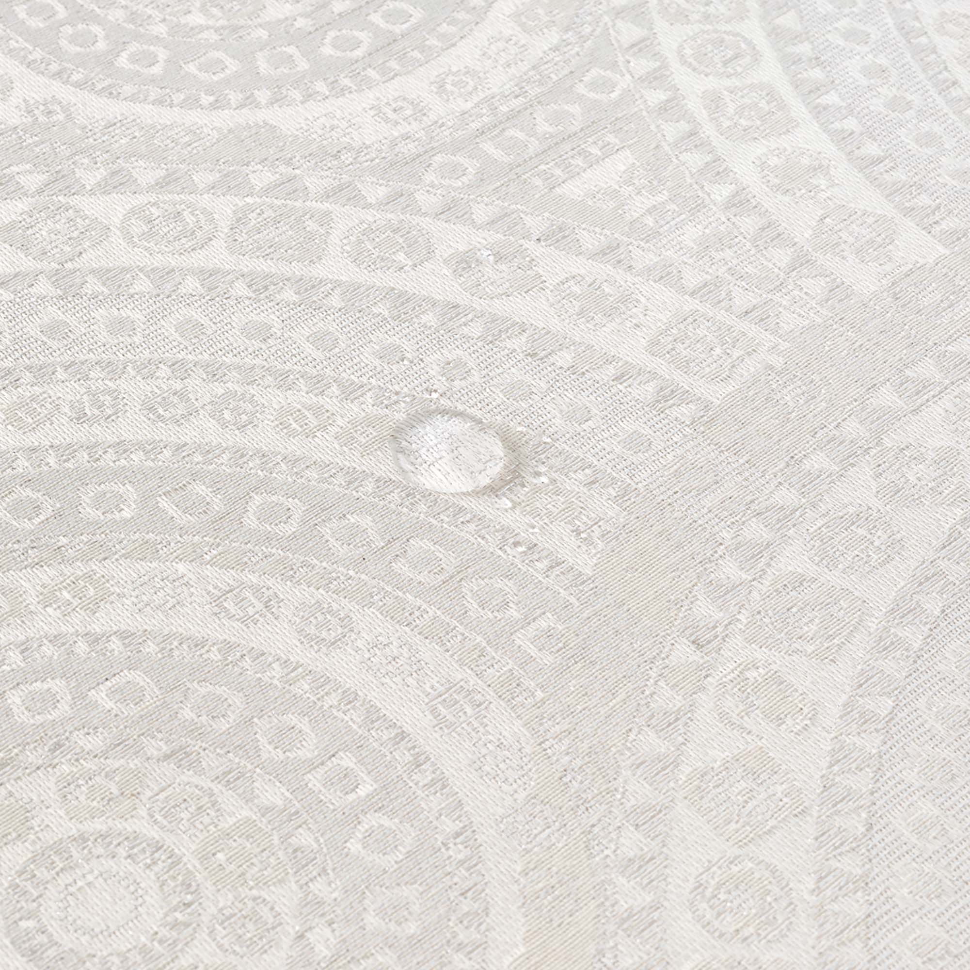 Nappe toucher tissu jacquard R17676 Lurex Argent Naturel