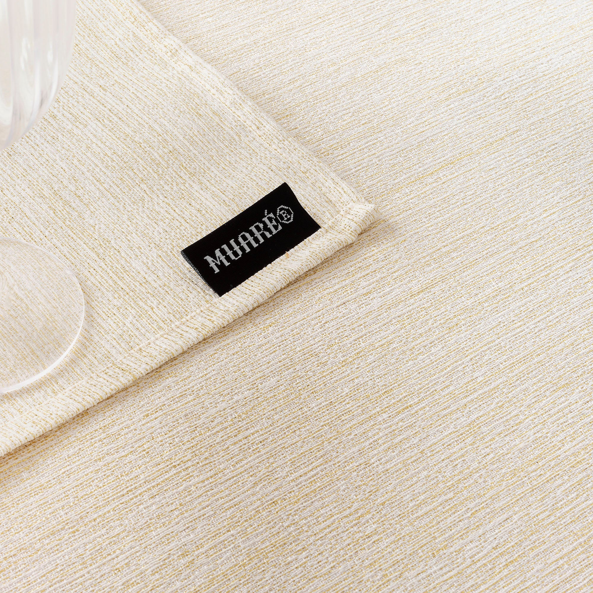 Nappe toucher tissu jacquard R17948 Lurex Or Naturel