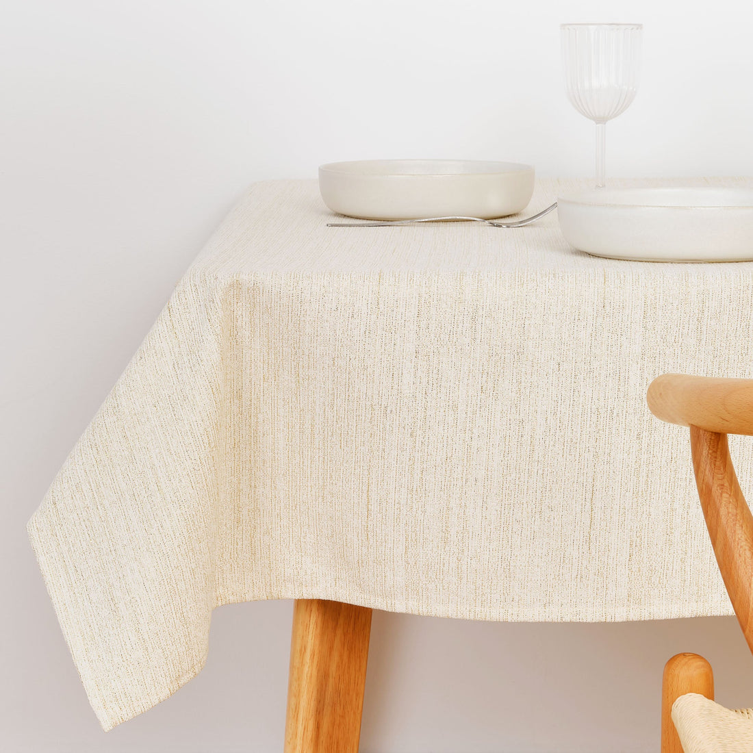 Nappe toucher tissu jacquard R17948 Lurex Or Naturel