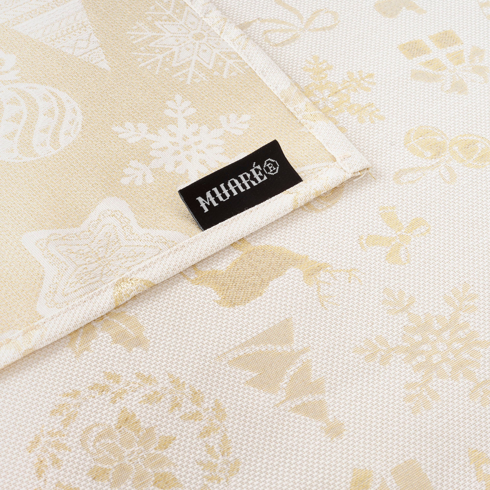 Nappe toucher tissu jacquard R22119 Lurex Or Naturel