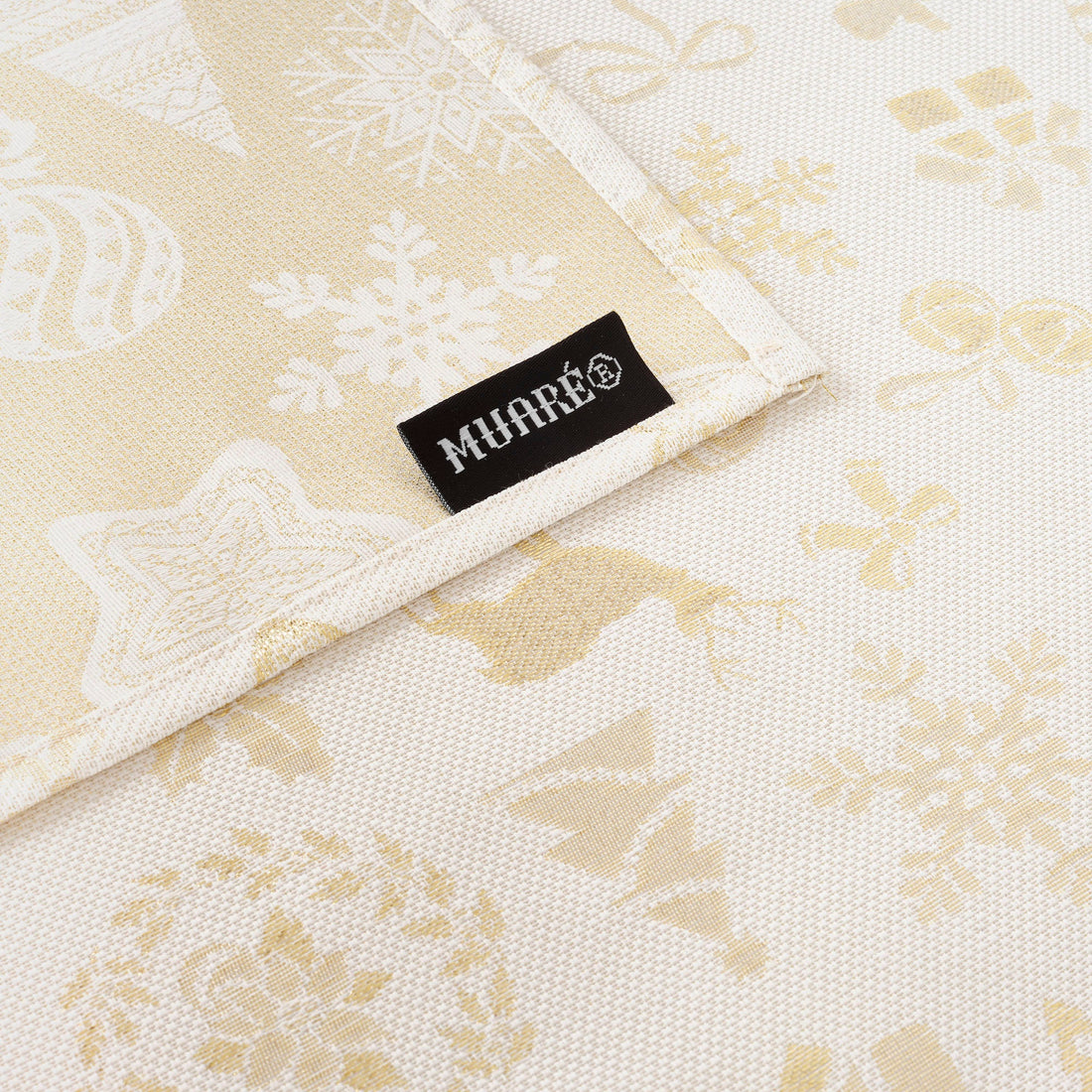 Nappe toucher tissu jacquard R22119 Lurex Or Naturel