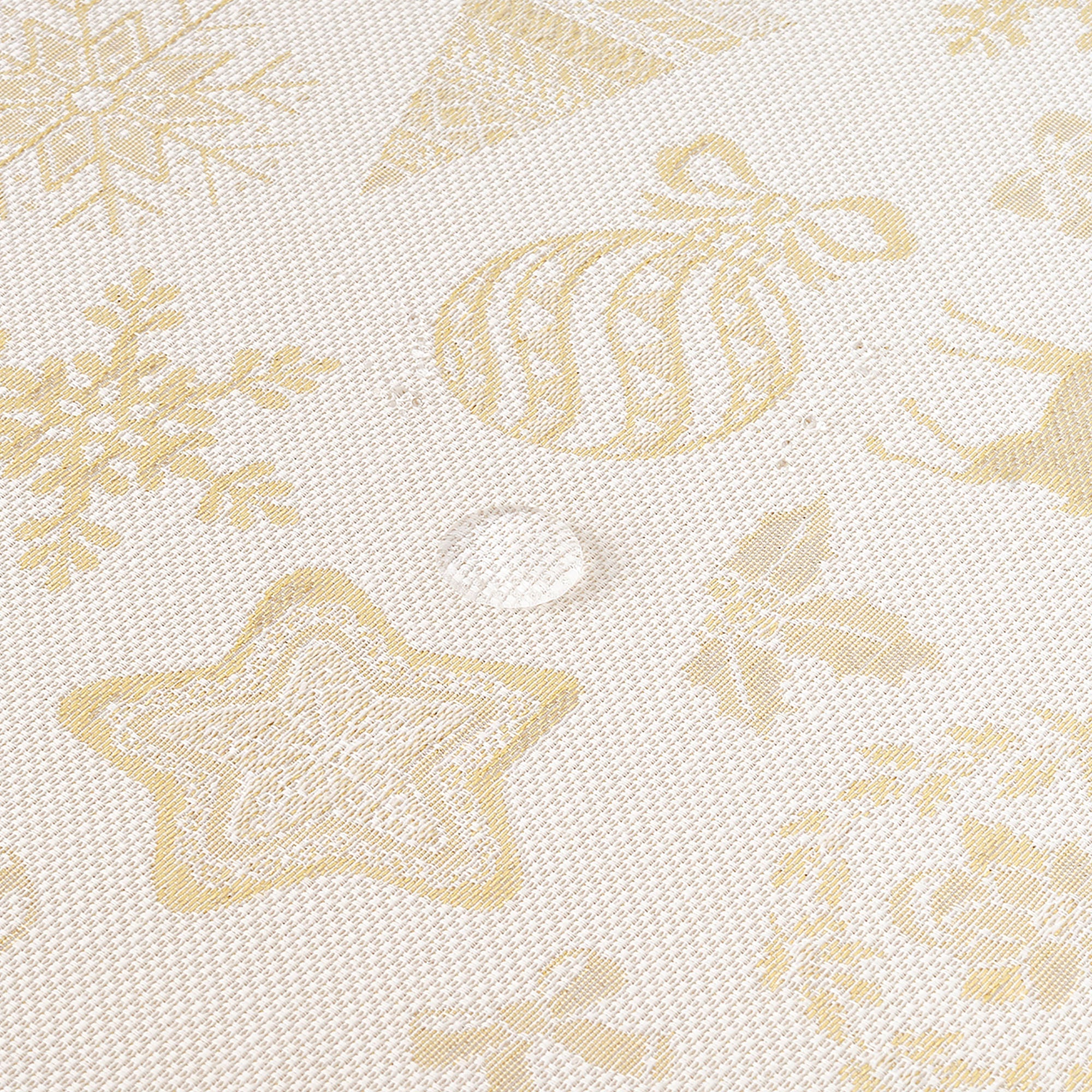 Nappe toucher tissu jacquard R22119 Lurex Or Naturel