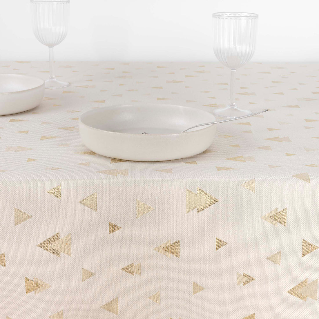 Nappe toucher tissu jacquard R22120 Lurex Or Naturel