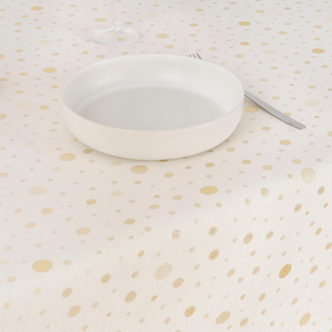 Nappe toucher tissu jacquard R22123 Lurex Or Naturel