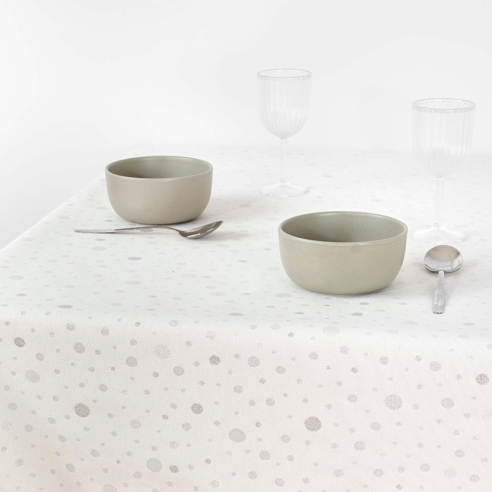 Nappe toucher tissu jacquard R22123 Lurex Argent Naturel