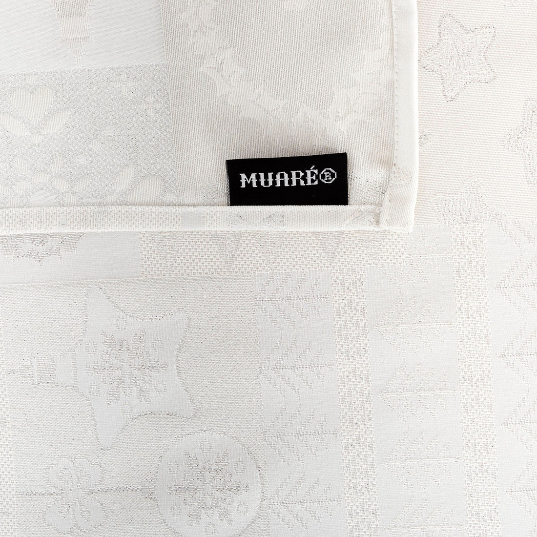 Nappe toucher tissu jacquard R22120 Lurex Argent Naturel