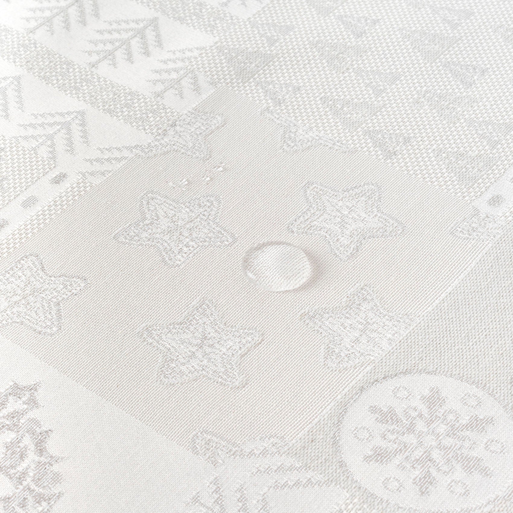 Nappe toucher tissu jacquard R22120 Lurex Argent Naturel
