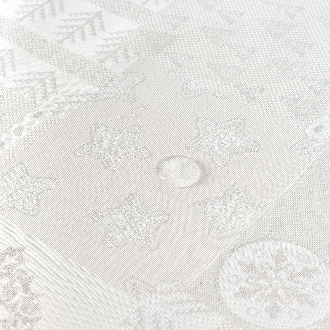 Nappe toucher tissu jacquard R22120 Lurex Argent Naturel