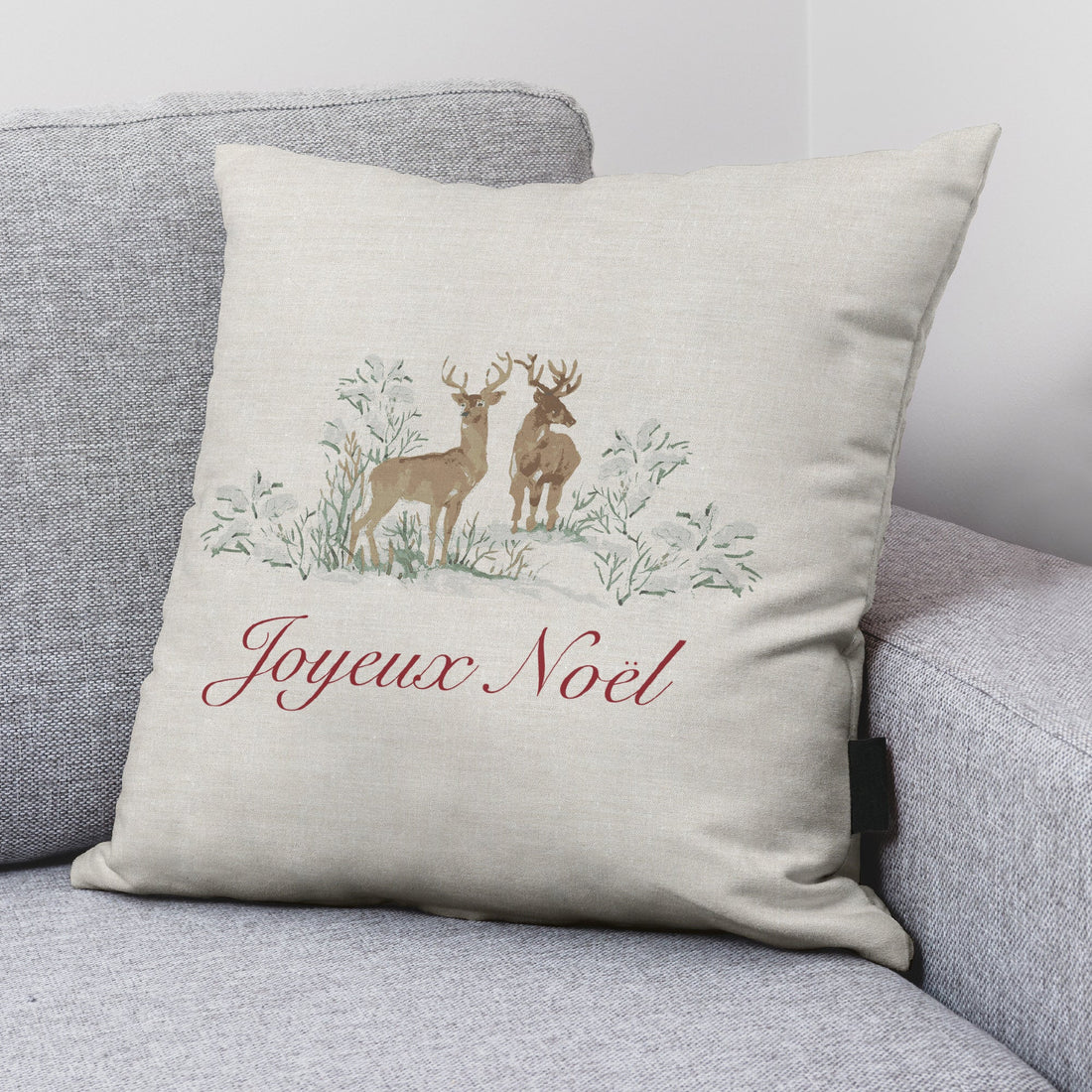 100% cotton cushion cover Cerf B 50x50 cm