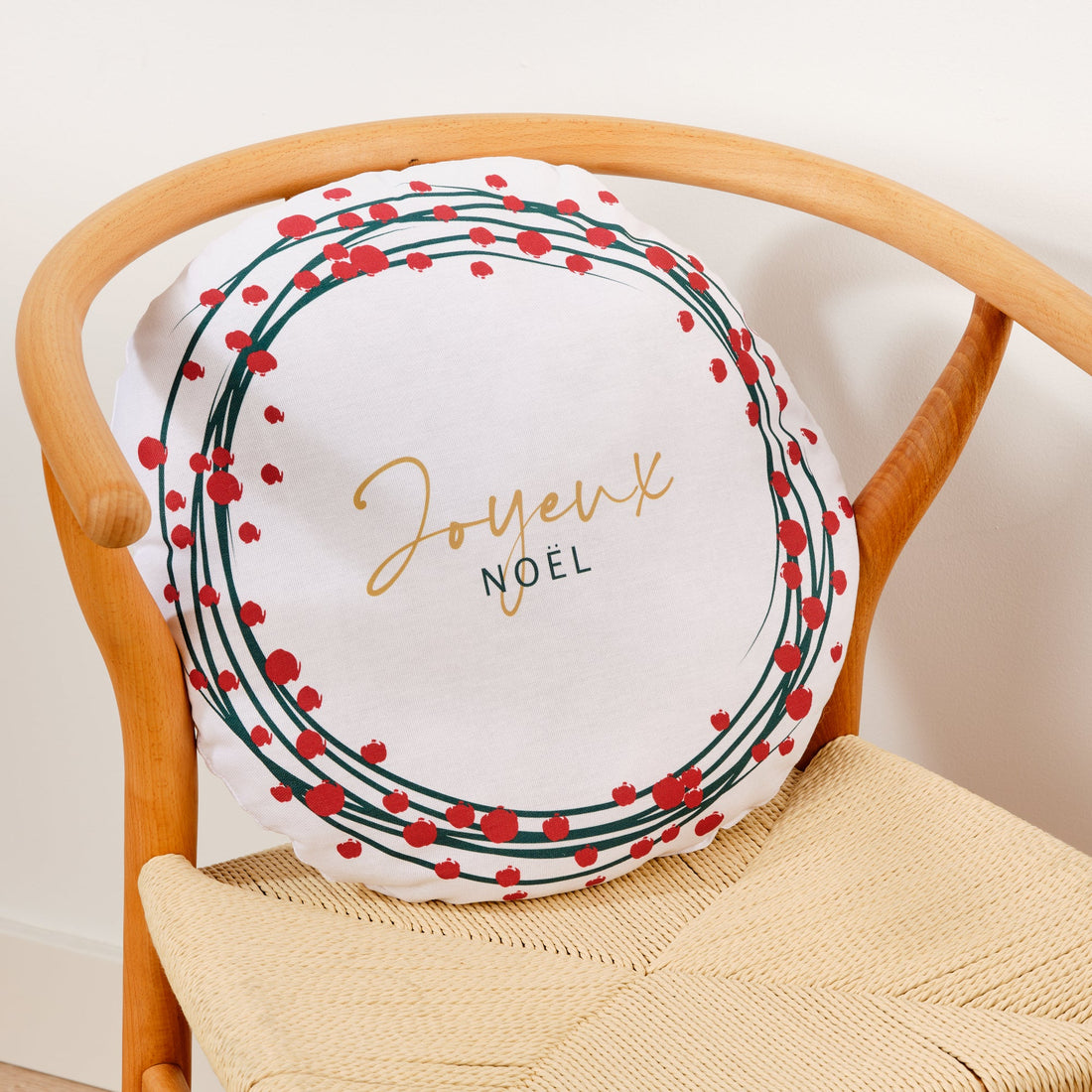 Shaped cushion 100% cotton Lapland 40 French Diameter 43 cm