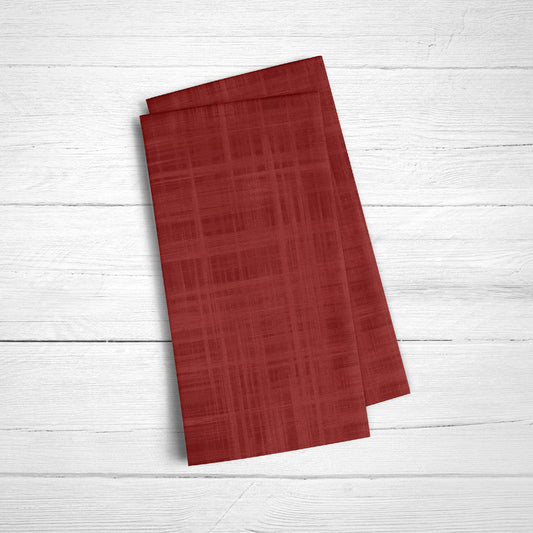 Serviettes en coton et lin pack de 2 unités Uni Rouge