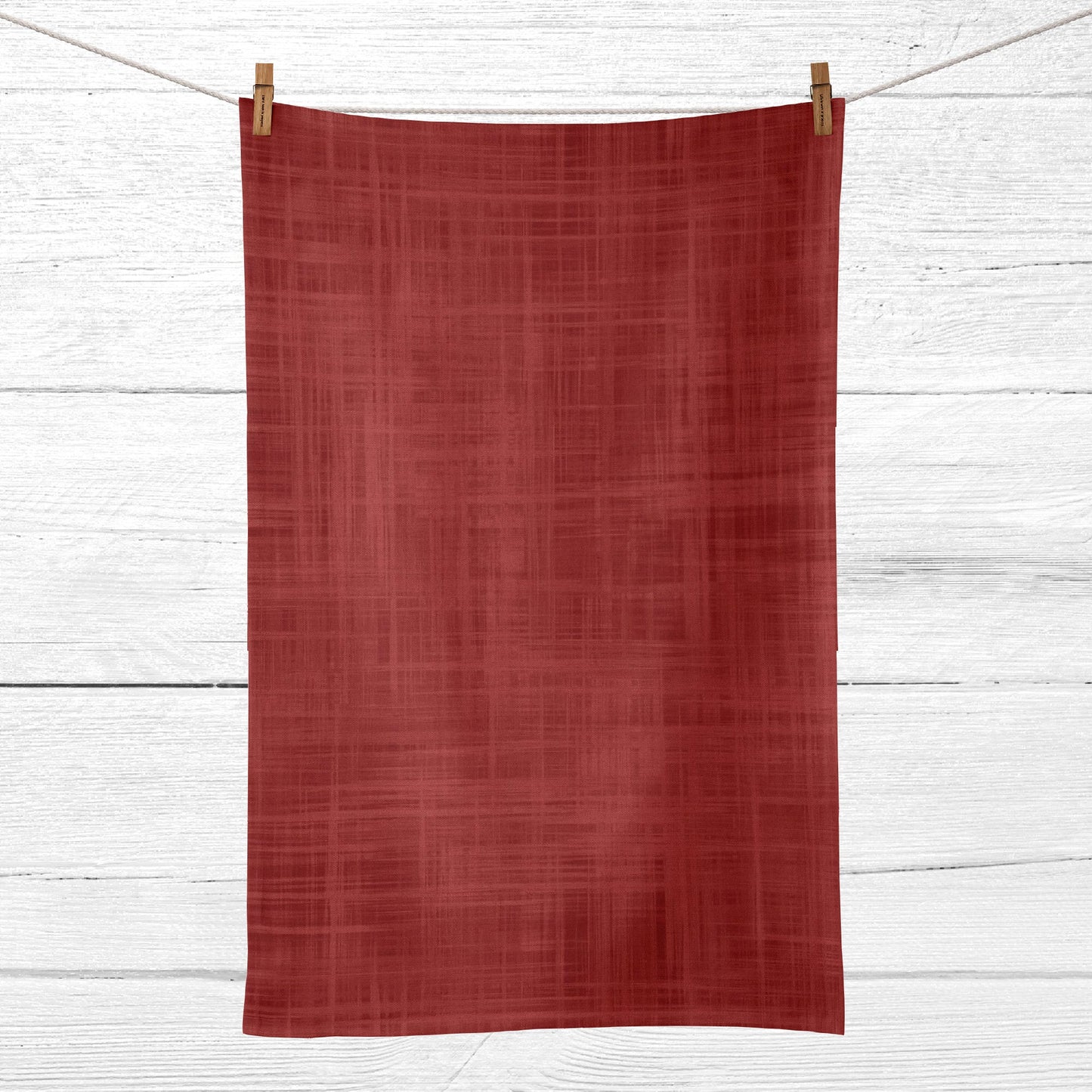 Culla Red Cotton-Linen Kitchen Towel