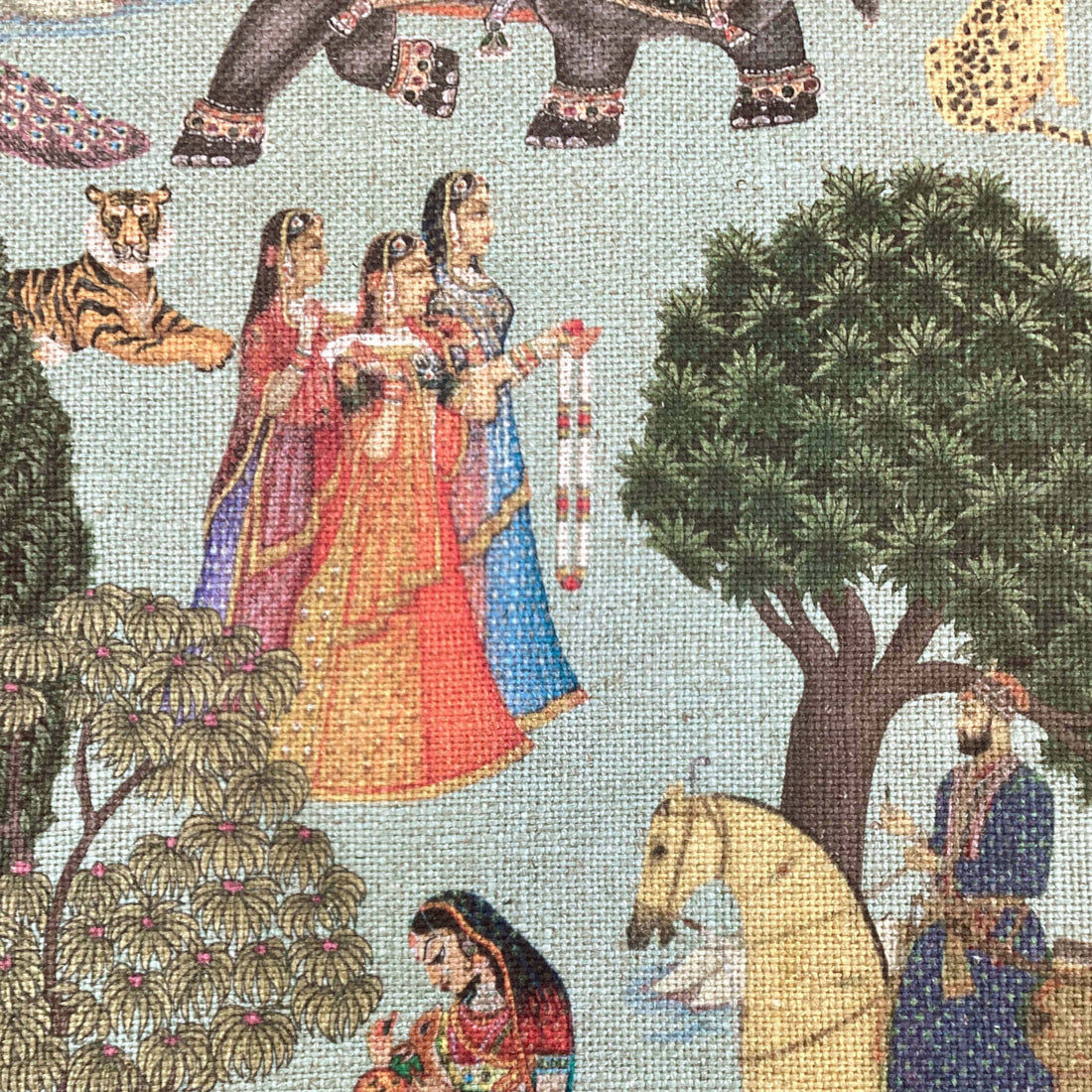 Printed linen viscose fabric per meter BELA 1
